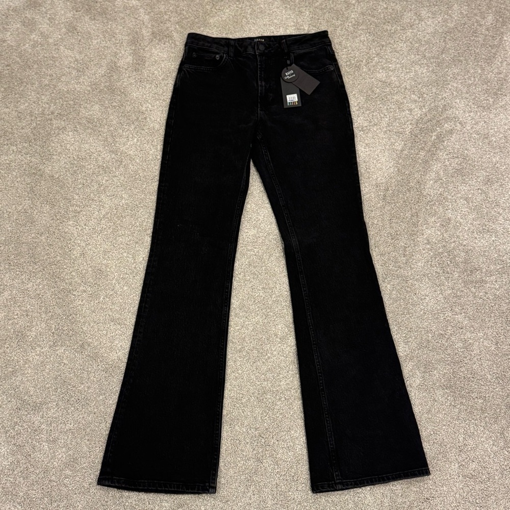 Rails The Sunset High Rise Slim Flare Jeans Black Size 28 NWT - Picture 3 of 12